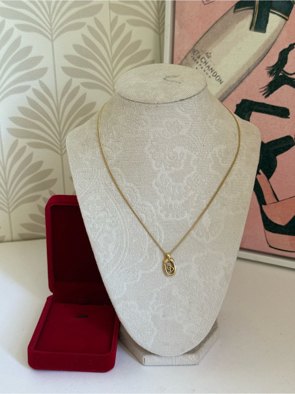 CHRISTIAN DIOR CD Pendant Necklace 💫 - Picture 10 of 10